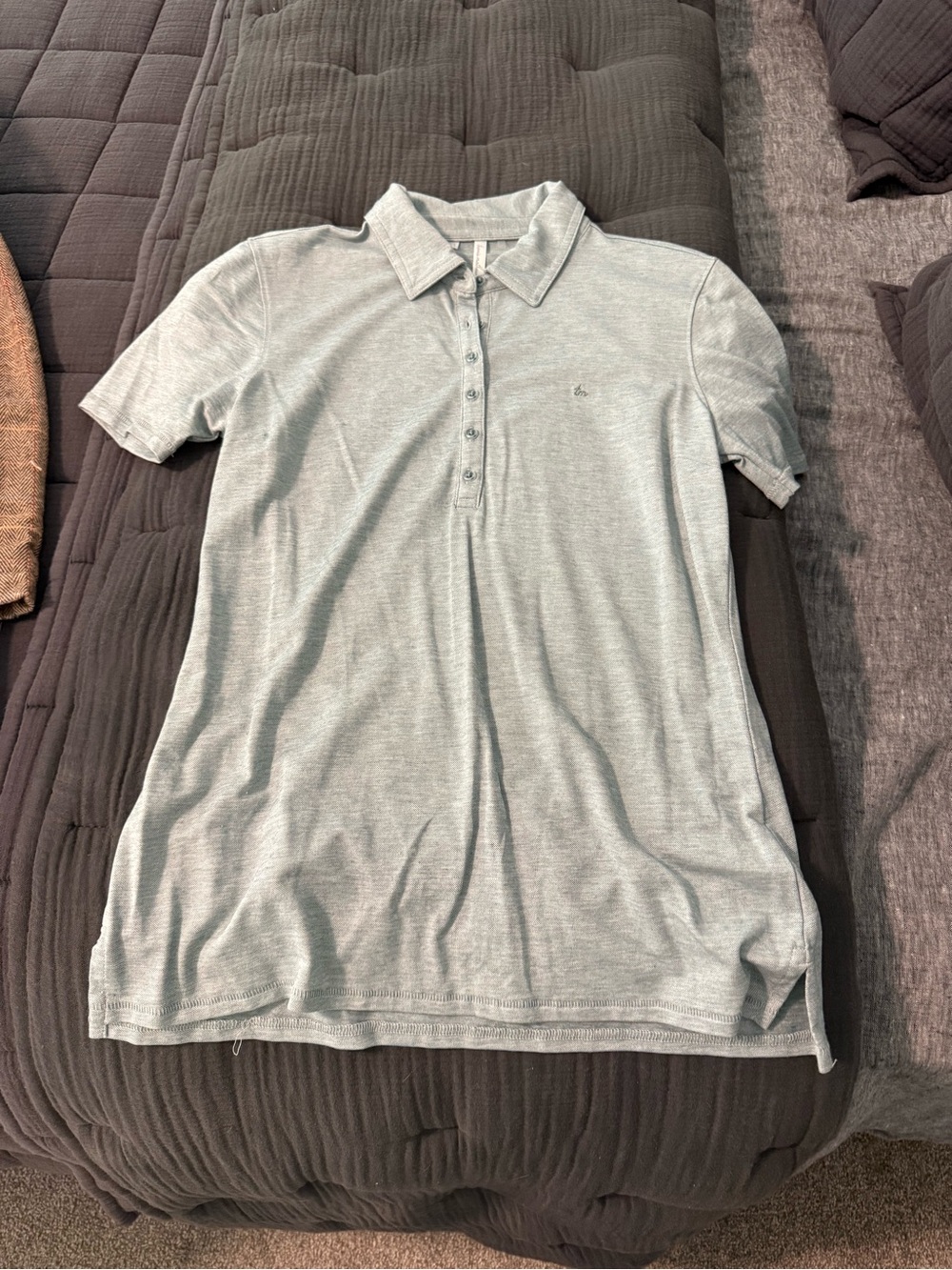 Travis Mathew Women's Light Gray Button-Down Polo